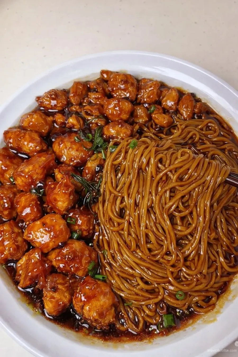 Orange Chicken and Noodles