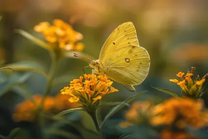 Yellow butterfly jigsaw puzzle