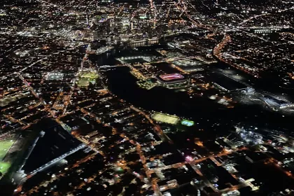 Night aerial view Newark jigsaw puzzle