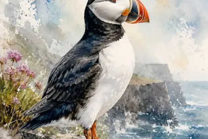 puffin art jigsaw puzzle