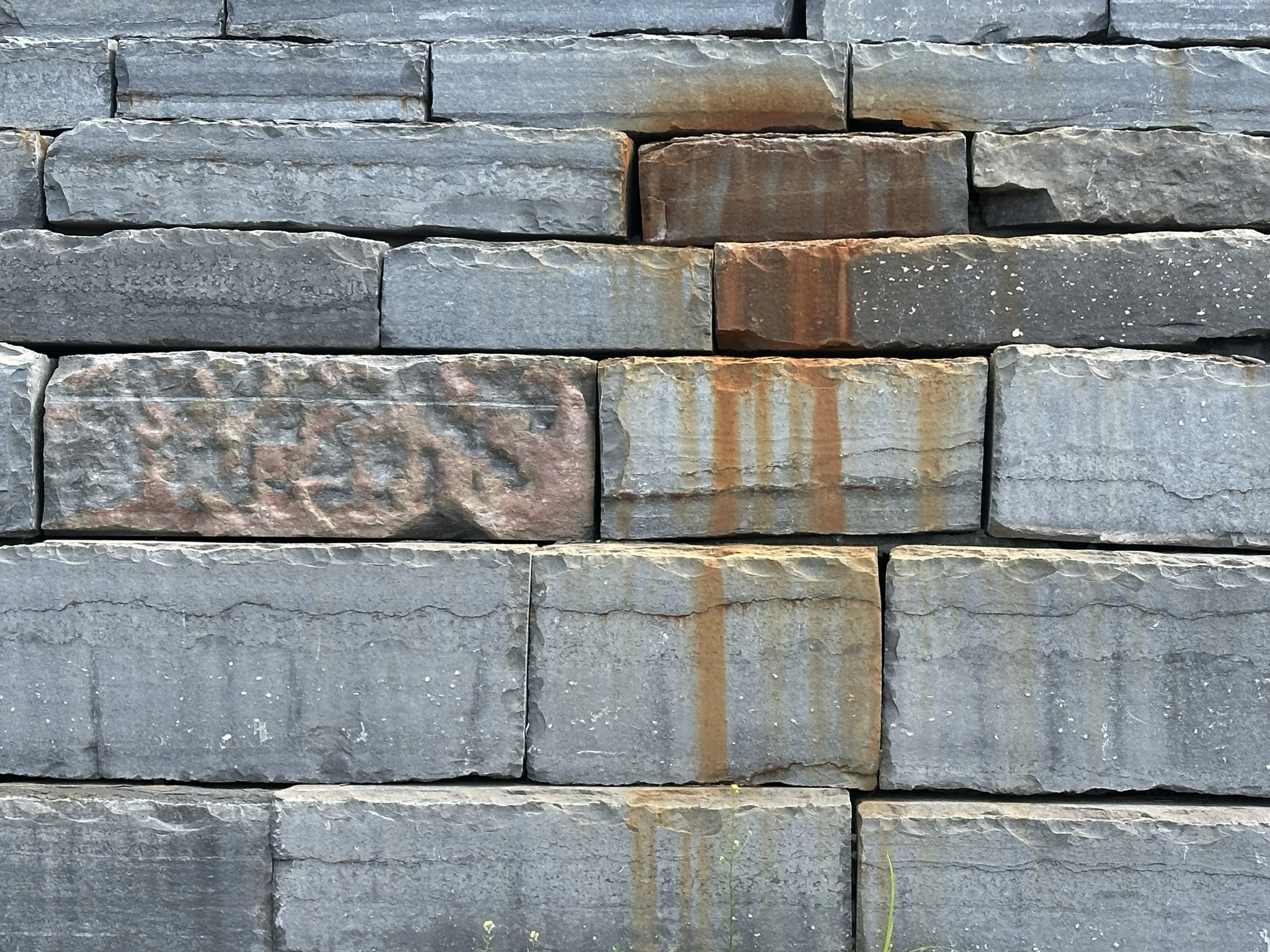 Concrete block wall