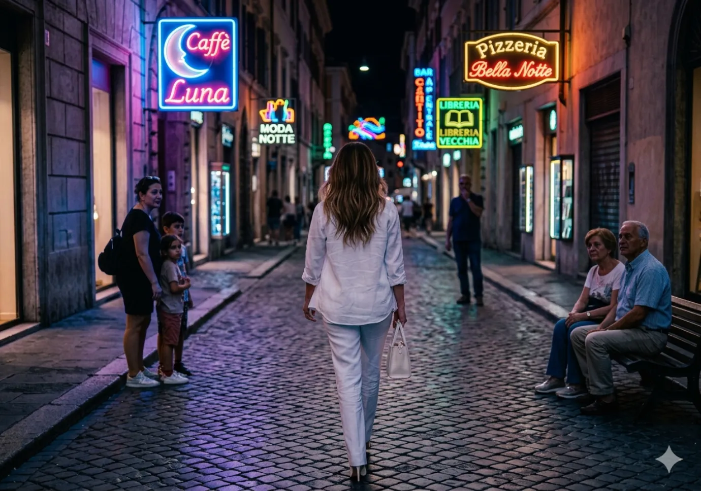 following the unknown woman