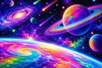 Vibrant Planets jigsaw puzzle
