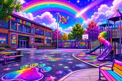 Vibrant School Yard jigsaw puzzle