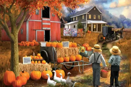 Amish Pumpkin Patch jigsaw puzzle