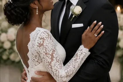 Interacial marriage: Black and Indian jigsaw puzzle