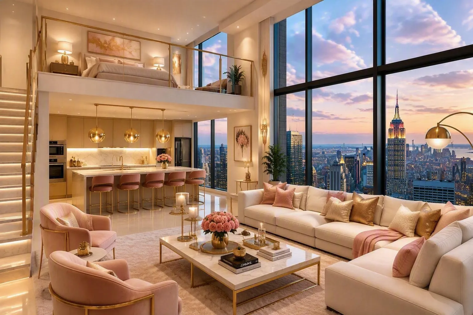 NYC soft pink Loft