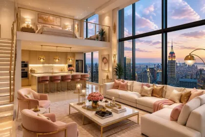 NYC soft pink Loft jigsaw puzzle