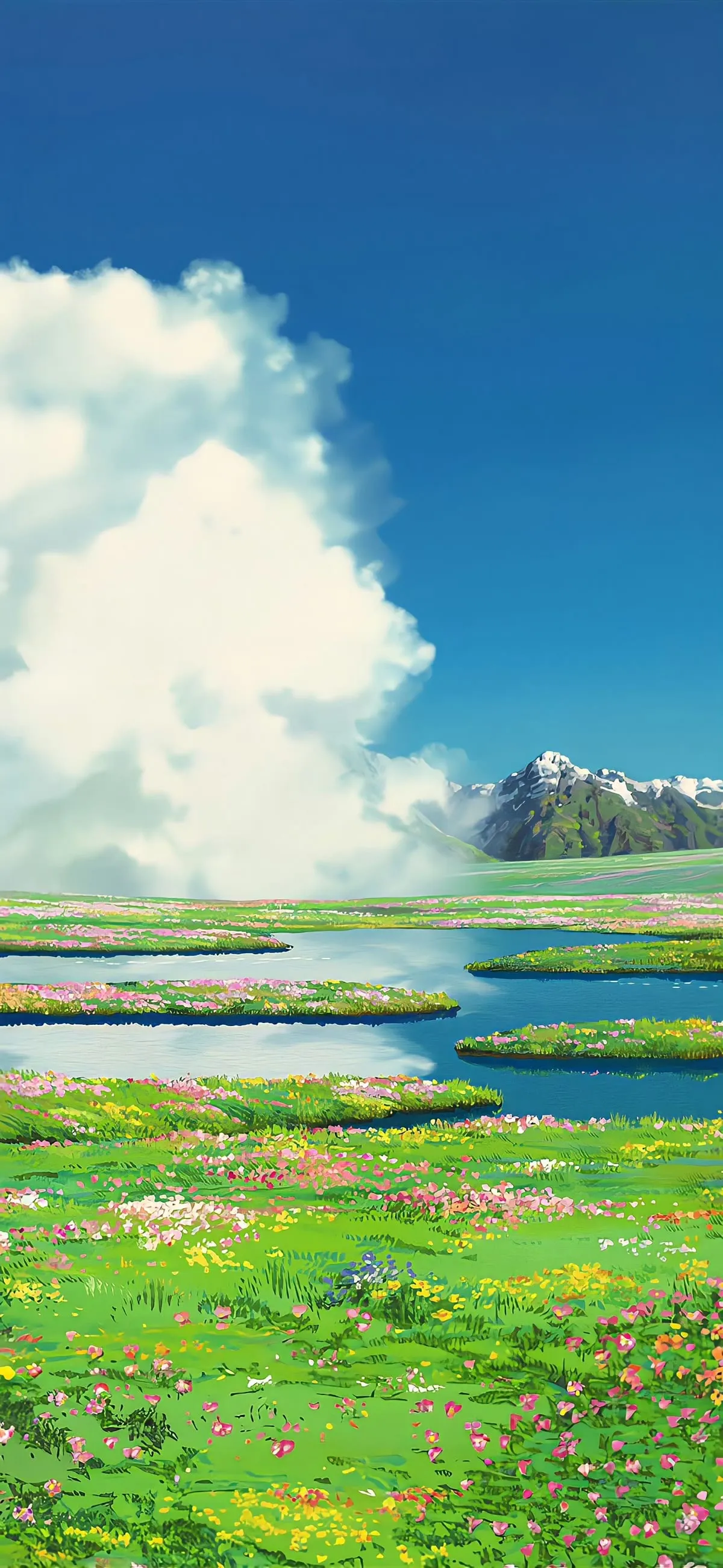 howls moving castle flower field
