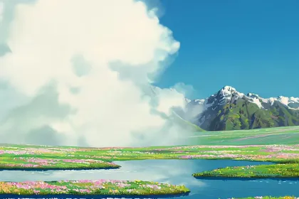 howls moving castle flower field jigsaw puzzle