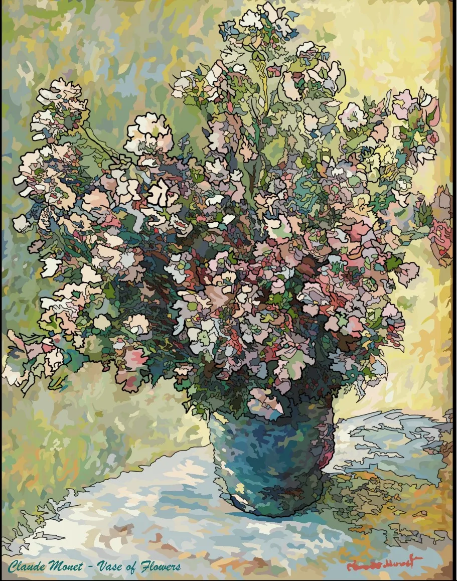 Monet- Vase of Flowers