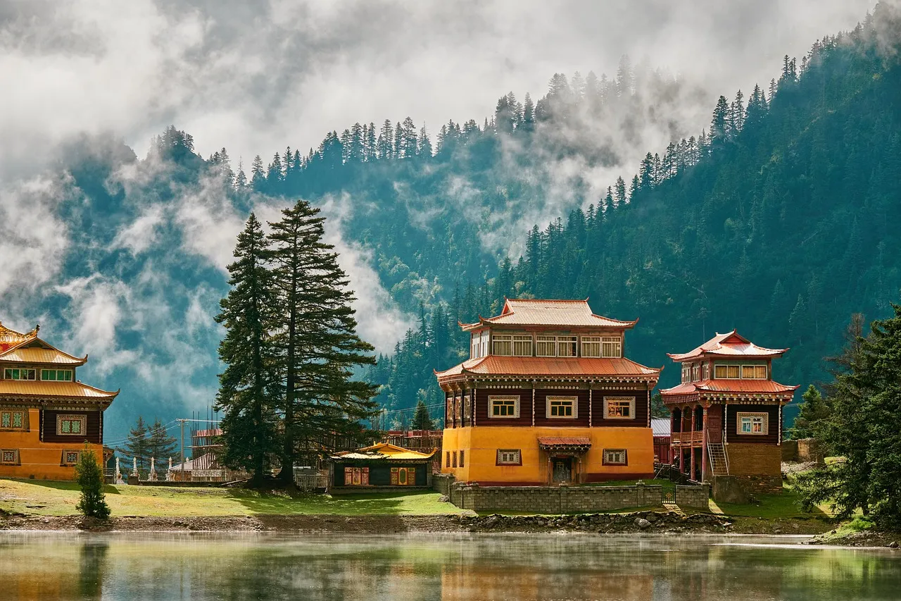 Mountain Temple Reflection