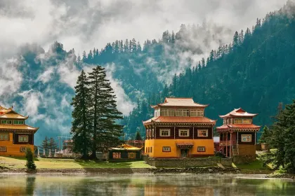 Mountain Temple Reflection jigsaw puzzle