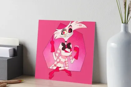 e.g. Angel Dust getting into another shift with Valentino jigsaw puzzle