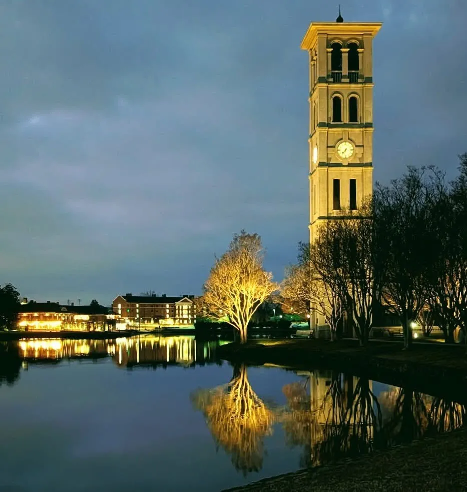 Furman University Tower at Night