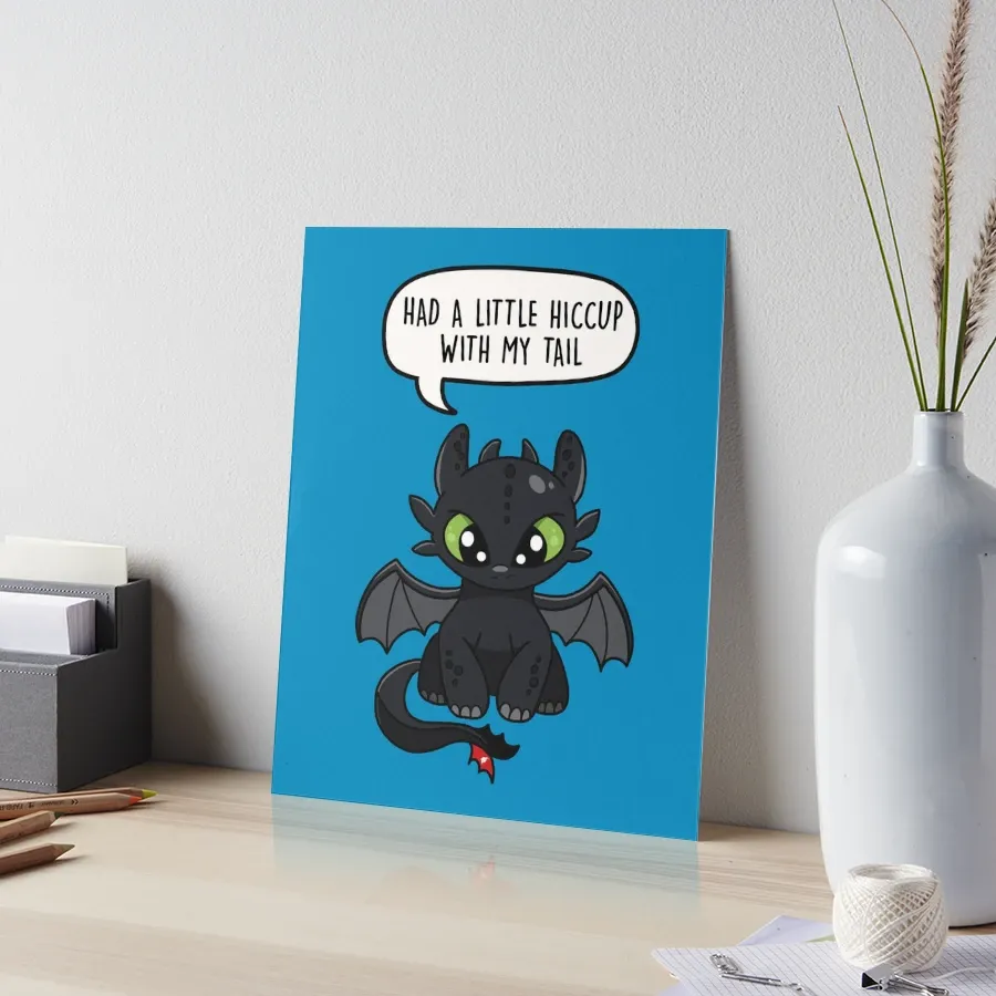e.g. Toothless got into another little accident