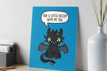 e.g. Toothless got into another little accident jigsaw puzzle