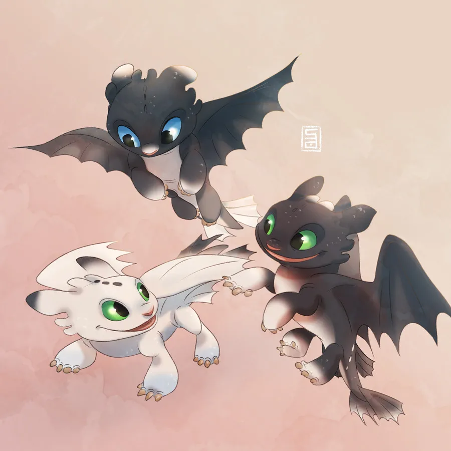 e.g. Toothless's adorable kids
