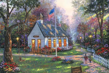 Mincy Schoolhouse jigsaw puzzle