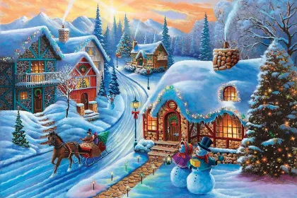 Christmas village jigsaw puzzle