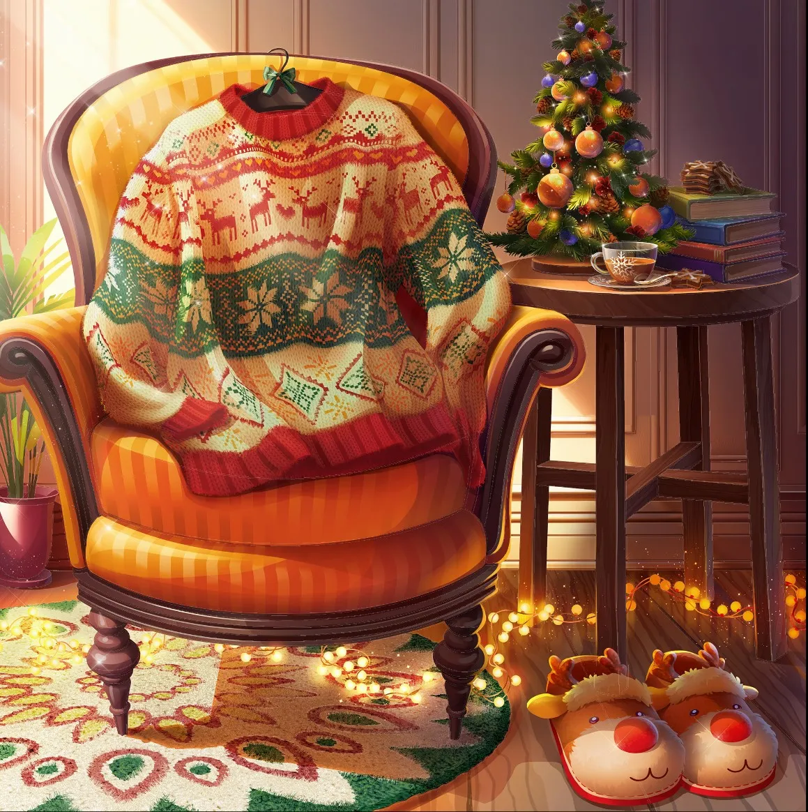 Christmas Sweater- Happy Color