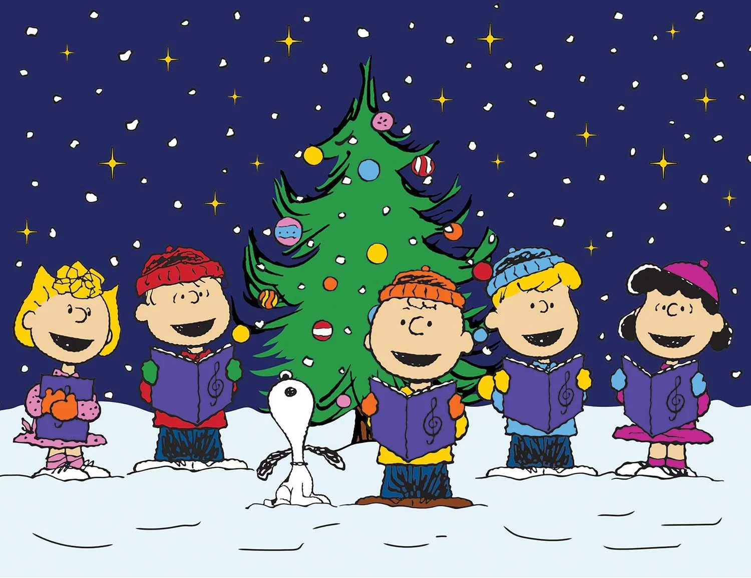 Peanuts Christmas Caroling