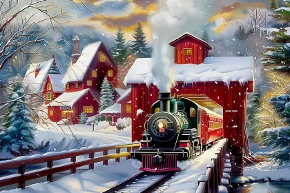 Winter Creek Bridge jigsaw puzzle