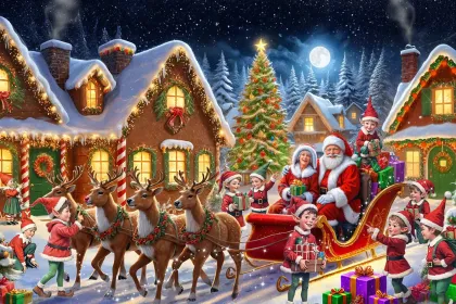 Santa's Sleigh Ride jigsaw puzzle