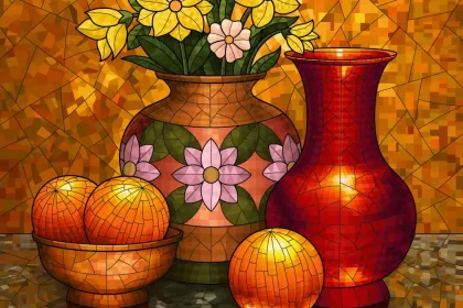 Mosaic Pots- Happy Color jigsaw puzzle
