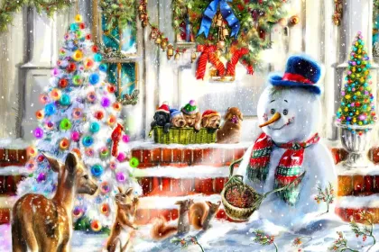 Snowman & Friends jigsaw puzzle