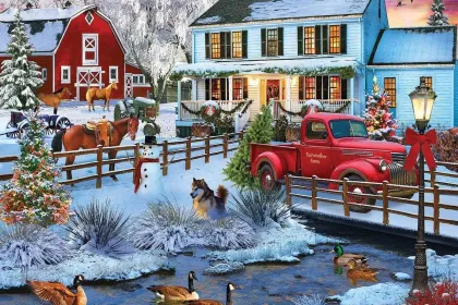 Christmas on the Farm jigsaw puzzle