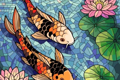 Koi- Happy Color jigsaw puzzle
