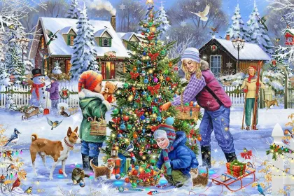 Dressing the tree jigsaw puzzle