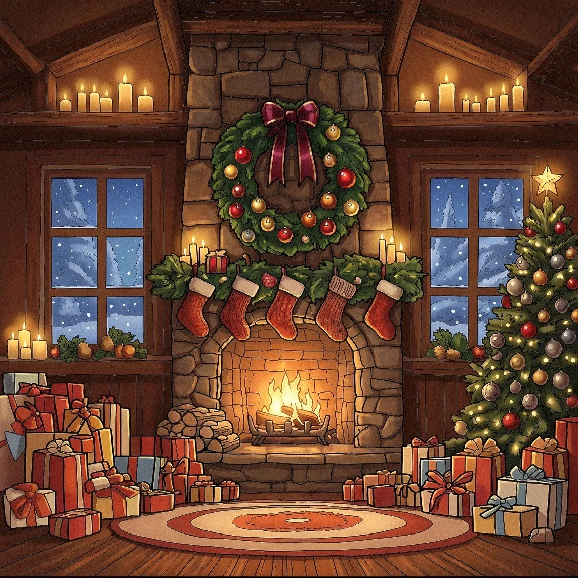 Stockings Hanging-Happy Color