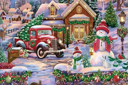 Bringing Home the Tree jigsaw puzzle