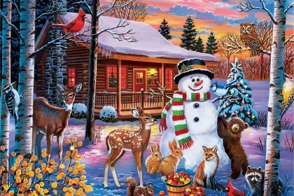 Winter Visitors jigsaw puzzle