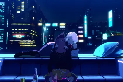 Cyberpunk Edgerunners David and Lucy jigsaw puzzle