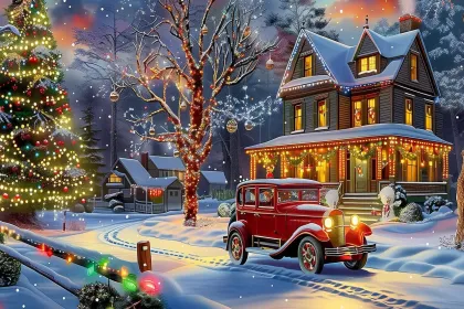 Family Time at Christmas jigsaw puzzle