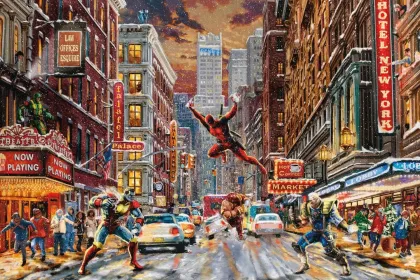 Deadpool snow day jigsaw puzzle