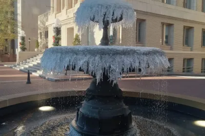 Frozen Fountain- Greenville, SC jigsaw puzzle