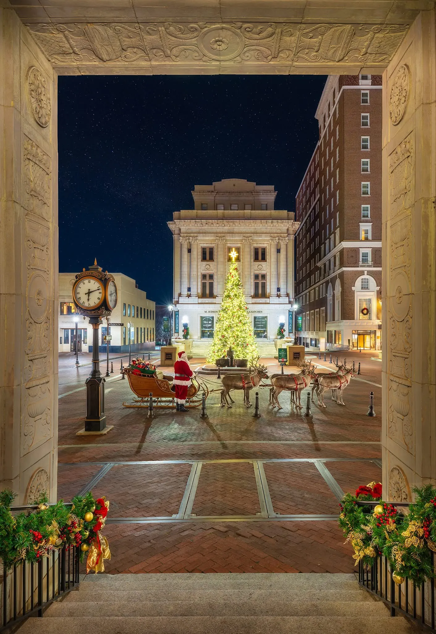 Santa visits downtown Greenville, SC