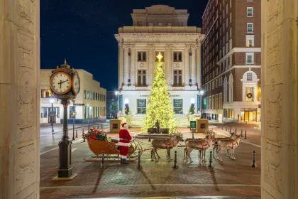Santa visits downtown Greenville, SC jigsaw puzzle