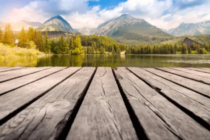 Mountain Lake Dock View jigsaw puzzle