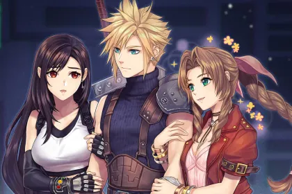 Final Fantasy VII Cloud with the girls jigsaw puzzle