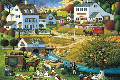 quaint village jigsaw puzzle