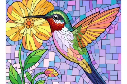 Hummingbird  (Happy Color) jigsaw puzzle