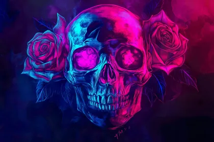 Skull and Roses jigsaw puzzle