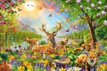 rainbow jigsaw puzzle