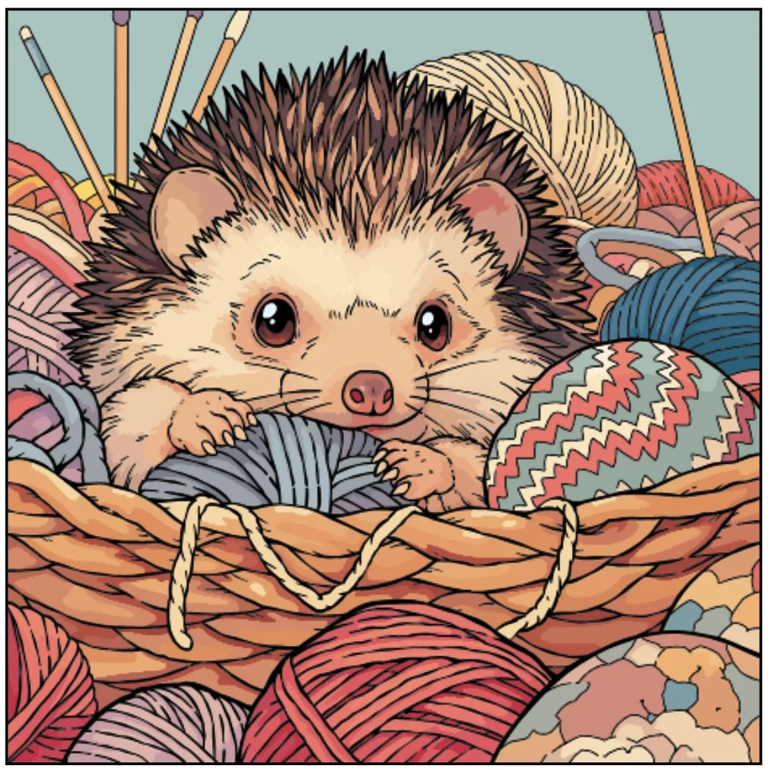 Hedgehog- Happy Color