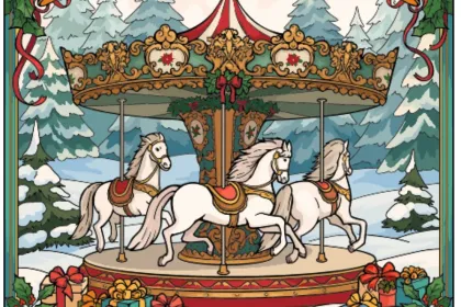 Christmas Carousel- Happy Color jigsaw puzzle